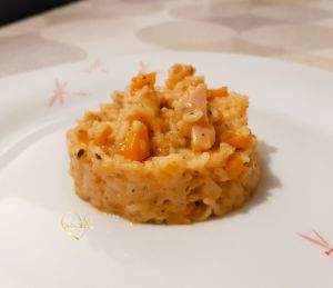 Recette Risotto de carottes et lardons