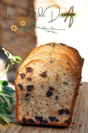 Recette Banana bread aux pépites de chocolat noir et Madère