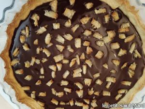 Recette Tarte au chocolat et aux macarons d’Amiens