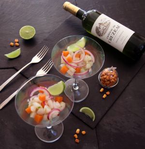 Recette Péruano (ceviche péruvien), Château de Cruzeau blanc 2022 (Menu du Réveillon 2025 ✨)