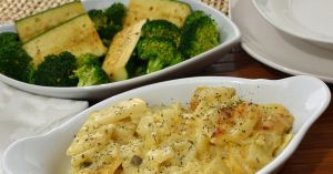 Recette Gratin de pommes de terre au poulet et au cheddar  (slow food)