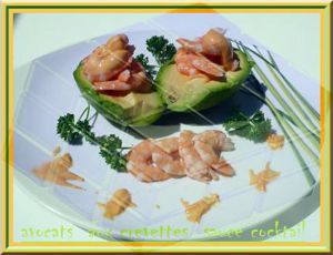 Recette Avocats aux crevettes et sa sauce coktail