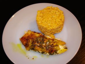 Recette Poulet au basilicet son risotto a la tomate