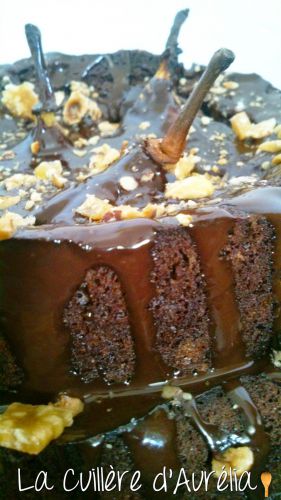 Recette Gâteau chocolat-poire