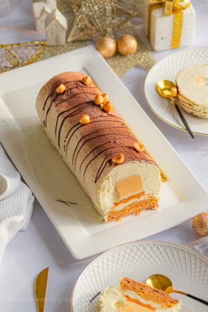 Recette Bûche Kinder Bueno vanille noisette