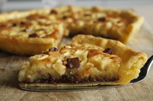 Recette Tarte pommes chocolat amandes