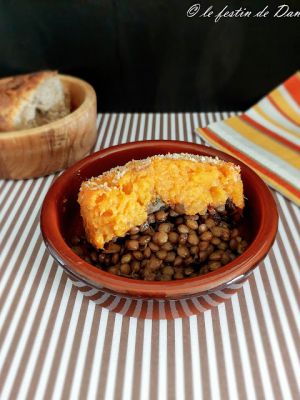 Recette Parmentier de Lentilles Vertes et Patates Douces