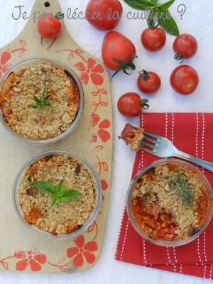 Recette Crumble tomates et oignons