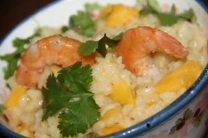 Recette Risotto mangue gambas