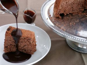 Recette Gâteau des anges au chocolat...sauce chocolat