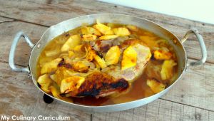Recette Rouelle de porc au curry et à l'ananas (Rouelle pork with curry and pineapple)