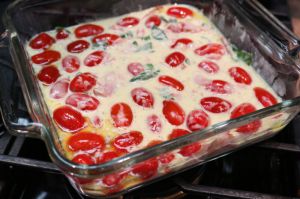 Recette Clafoutis aux tomates et jambon