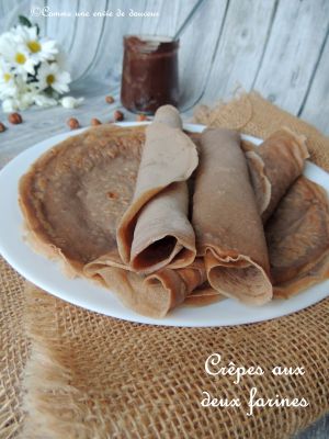 Recette Pâte à tartiner & crêpes aux deux farines - Chocolate spread & two flours'crepes