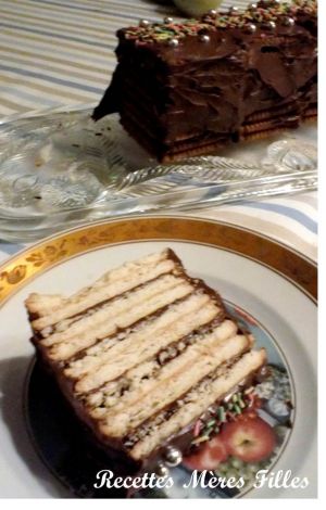Recette Rcette Nutella ® : Gâteau de petits beurres au Nutella