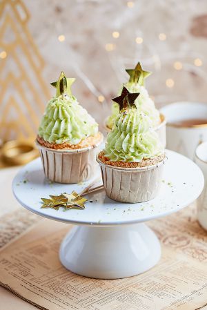 Recette Cupcakes façon sapin de Noël (sans gluten)