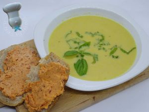 Recette Soupe de maïs froide et tapenade de chorizo