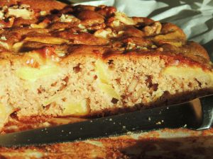 Recette Gâteau au yaourt version véganne {pommes et noix}