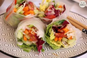 Recette Rouleaux de printemps, sauce aux arachides - recette healthy, crue et vegan