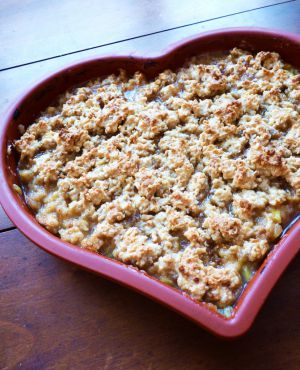 Recette Crumble rhubarbe & abricot