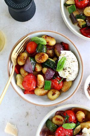 Recette Gnocchis aux légumes du soleil et burrata