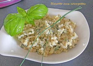 Recette Blesotto aux courgettes