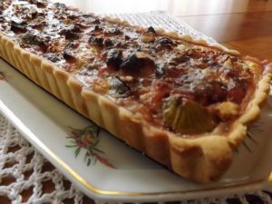 Recette Quiche savoureuse aux figues, lardons et gorgonzola