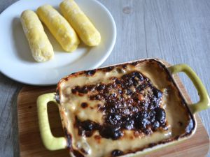Recette Quenelles de semoule sauce fourme d'Ambert, miel et noix