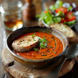 Recette Soupe de tomates rôties facile et savoureuse