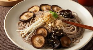 Recette Nouilles Soba bio aux trois champignons : un délice japonais