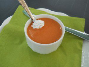 Recette Soupe de tomates au fromage frais et vanille