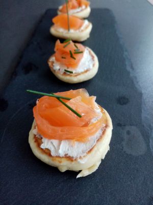 Recette Blinis à la truite fumée