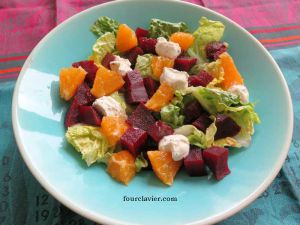 Recette Salade betterave orange et fromage de chèvre