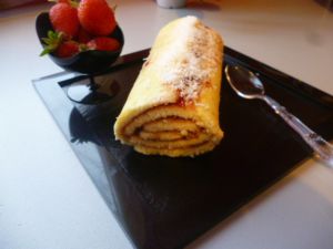 Recette Roulé à la fraise