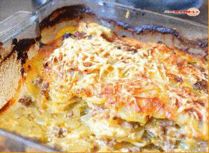 Recette Gratin de pommes de terre au bœuf et au fromage...l'automne arrive bientôt !