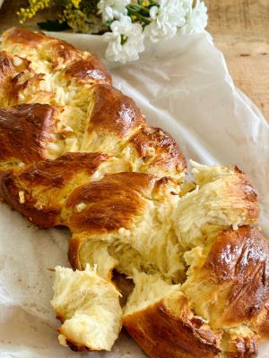 Recette Brioche tressée à la mie filante