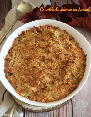 Recette Crumble de saumon au fenouil