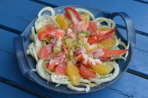 Recette Salade de homard agrumes et fenouil