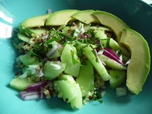 Recette Salade avocat concombre quinoa