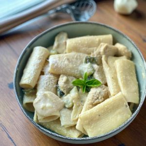 Recette One pot pasta de rigatoni aux courgettes