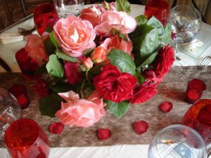 Recette Petite table authentique pour vos amis et roses du jardin