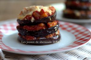 Recette Millefeuille d’aubergines tomates mozzarella