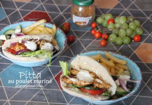 Recette Pitta au poulet mariné