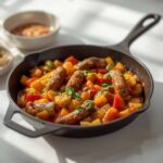 Recette Sausage and Veggies Skillet