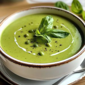 Recette Soupe Petits Pois Basilic : Recette Facile et Savoureuse