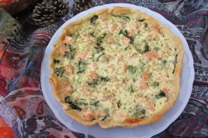 Recette Tarte aux épinards et au saumon