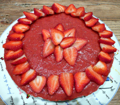 Recette Raw cheesecake aux fraises (vegan, ig bas)