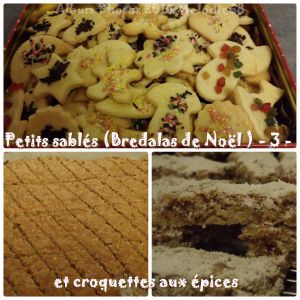 Recette Petits sablés/croquettes aux épices et aux agrumes (Bredalas de Noël)