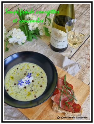 Recette Soupe froide courgette concombre