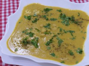 Recette Soupe Veloutée aux Lentilles Vertes et Pois Chiches au Cumin