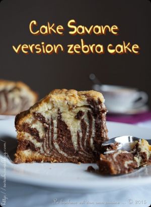 Recette Cake “Savane” mais version zebra cake